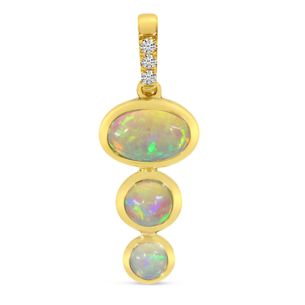 14K Graduated Opal Pendant