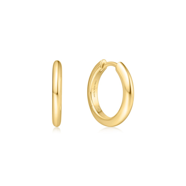 Gold Plated Huggie Hoop Earrings