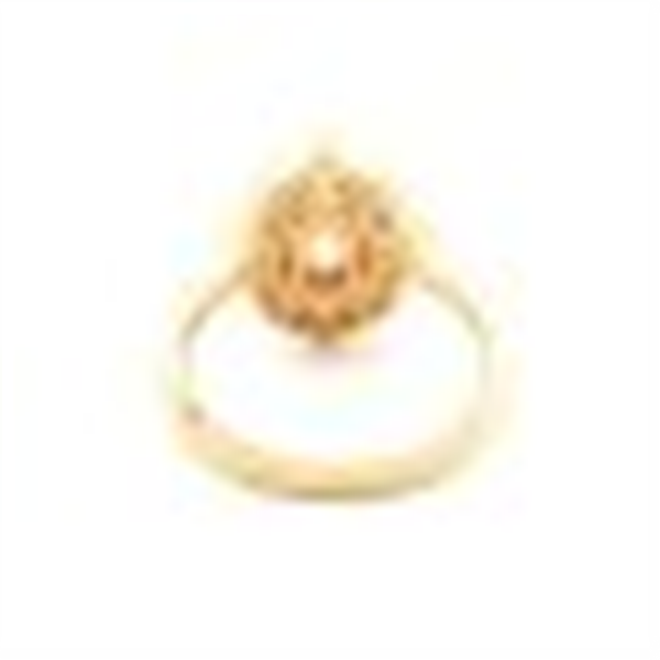14K Vintage Inspired Oval Diamond Fashion Ring