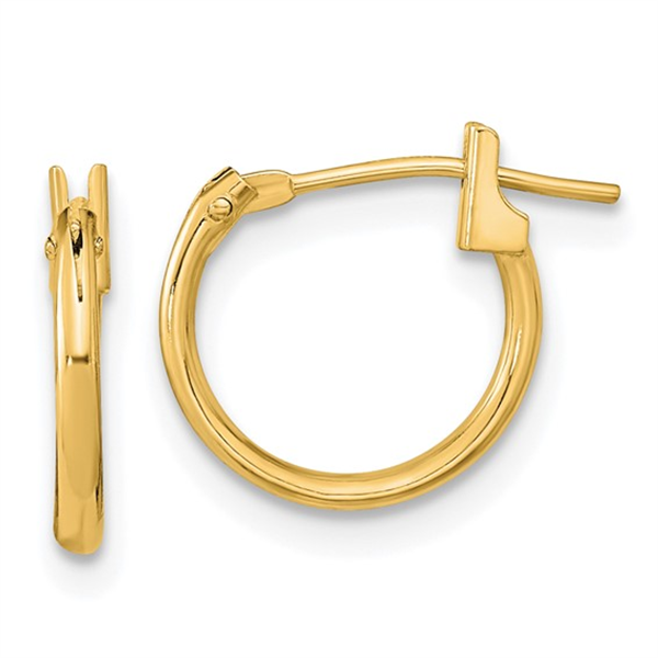 14K Huggie Hoop Earrings