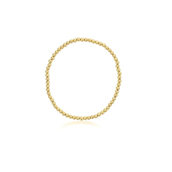 Gold Filled 3mm Round Bead Stretch Bracelet