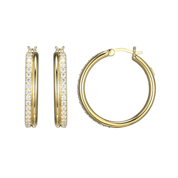 18K Gold Plated Goddess Hoop Earrings