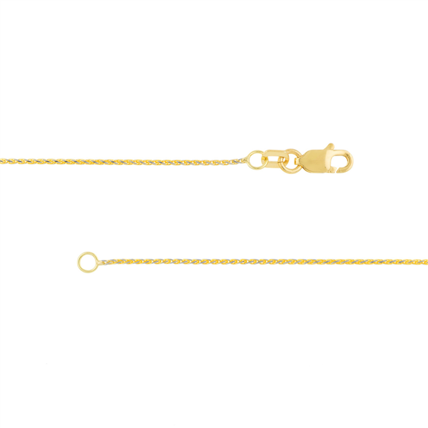 14 Karat Two Tone Gold Diamond Cut Wheat Chain