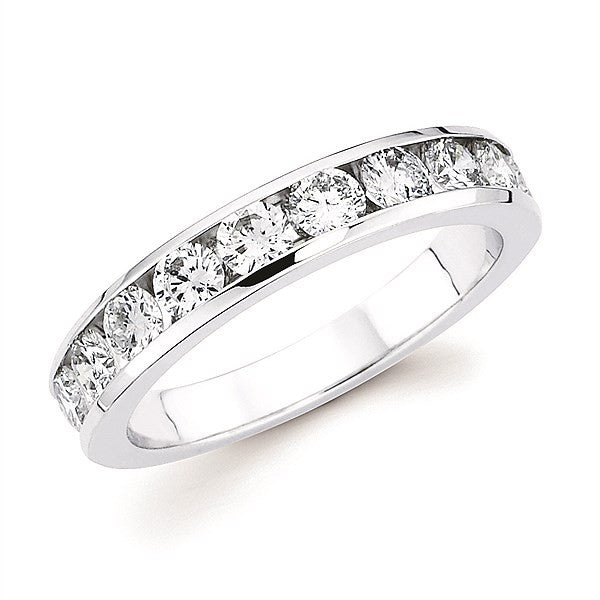 14K 1ctw Channel Set Diamond Wedding Band