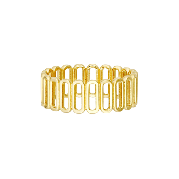 14K Open Paperclip Polished Fashion Ring