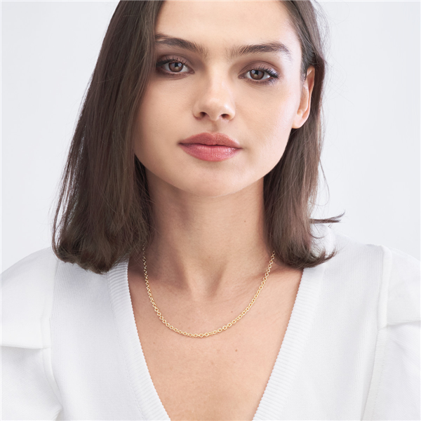 14 Karat Yellow Gold 3.3mm Open Cable Chain