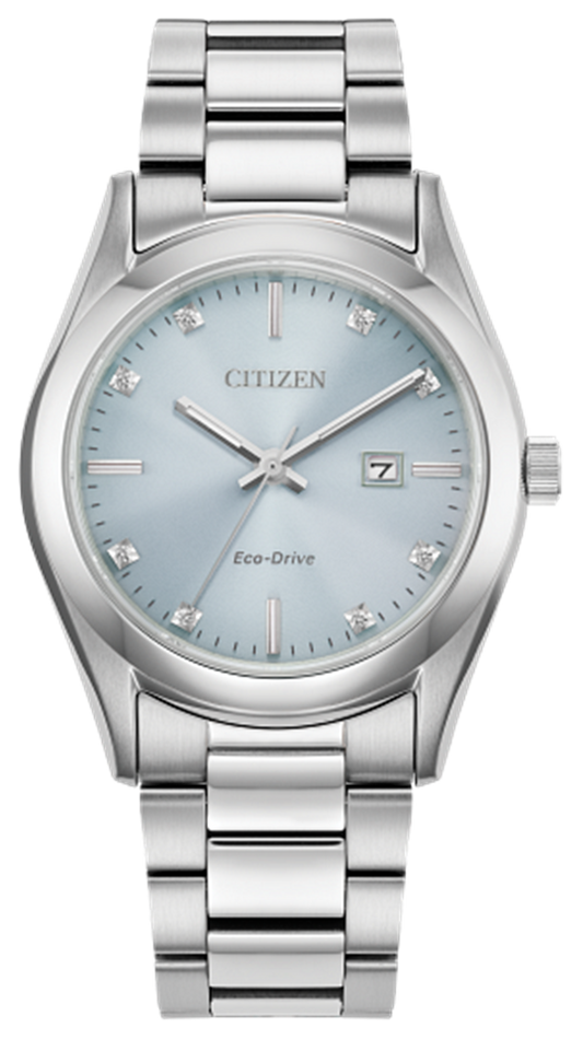 Citizen Sport Luxury Light Blue & Stainless Steel Link Watch