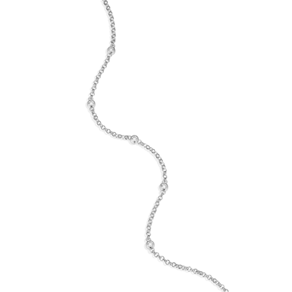 Sterling Silver Bezel Station Lab Grown Diamond Bracelet