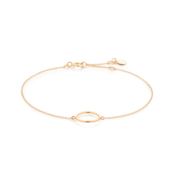 14K Yellow Gold Open Circle Bracelet