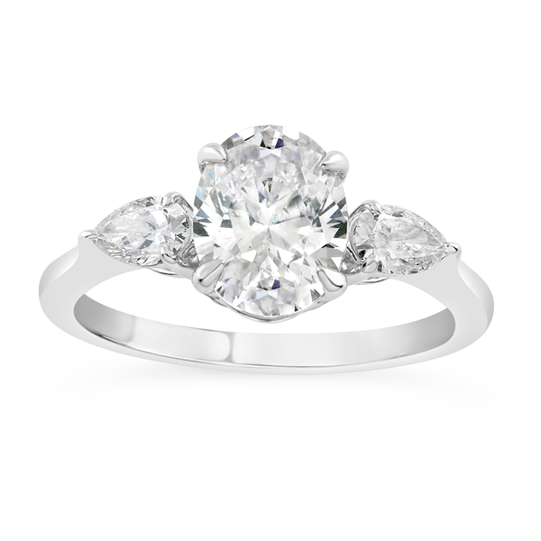 14 Karat White Gold Diamonds Lab Grown Diamond Engagement Ring