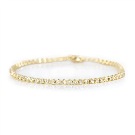 10K Yellow Gold 1ctw Diamond Tennis Bracelet
