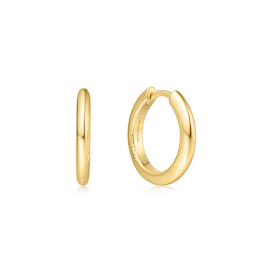 Gold Plated Huggie Hoop Earrings