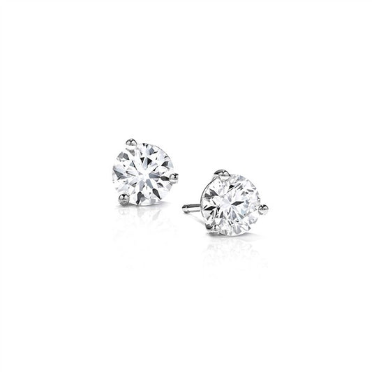 14 Karat White 1/3ctw Diamonds Martini Stud Earrings