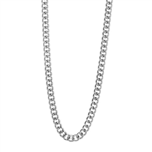 Stainless Steel 3.6mm Diamond Cut Curb Chain 22"