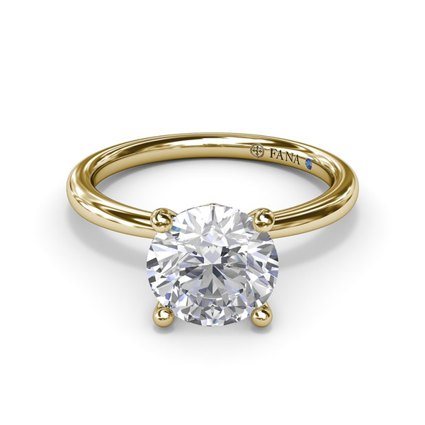 14K Diamond Collar Semi-Mount Engagement Ring