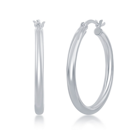 Sterling Silver 30mm Hoop Earrings