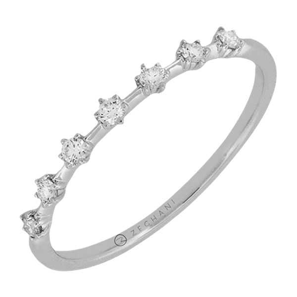 14KW Spaced-Out 6-Prong Diamond Band