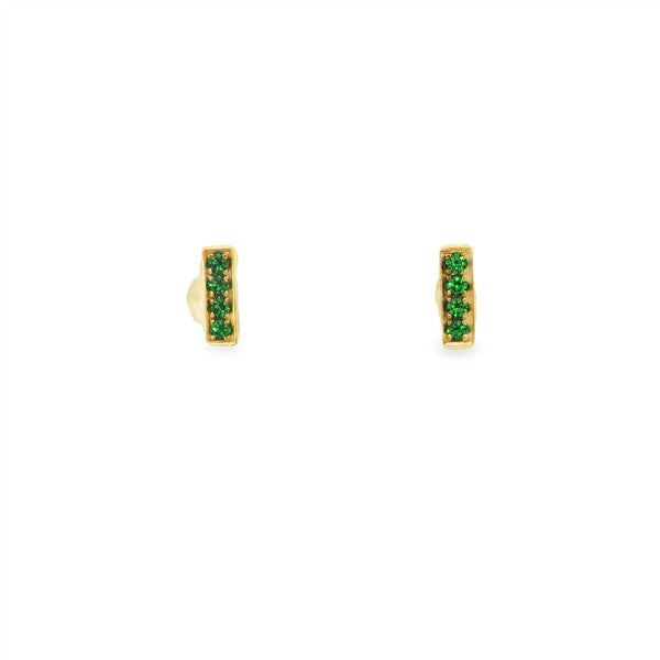 18K Tsavorite Garnet Stix Earrings
