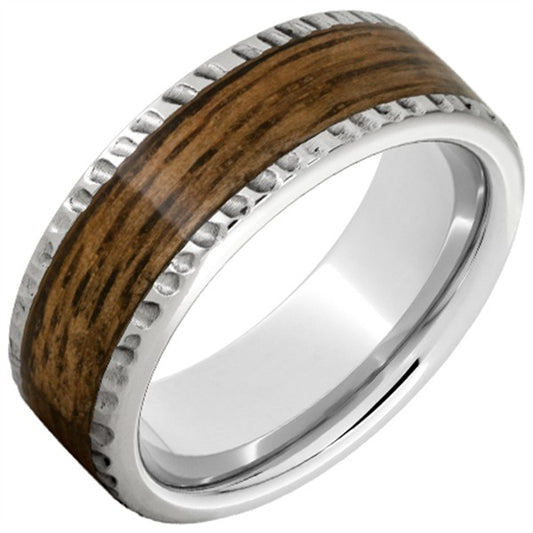 Serinium Band with Bourbon Barrel Inlay