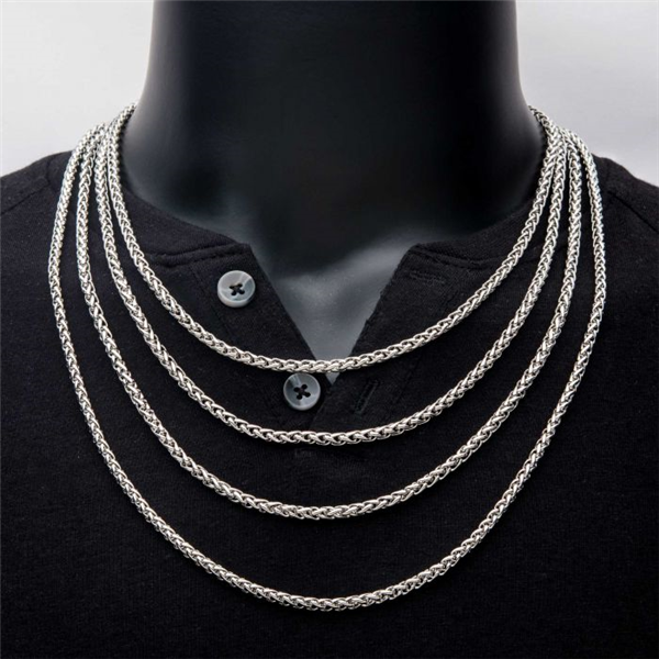 Stainless Steel 4mm Wheat Chain