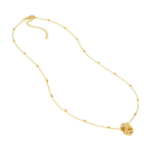14K Moveable Links Love Knot Necklace