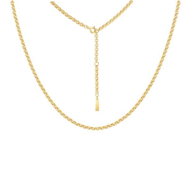 14K Gold Plated Classic Rolo Chain Necklace