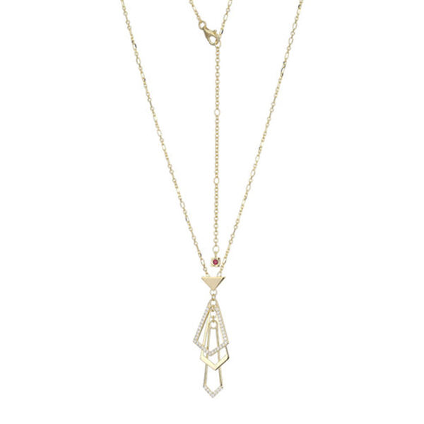 Yellow Gold Plated Art Deco Necklace