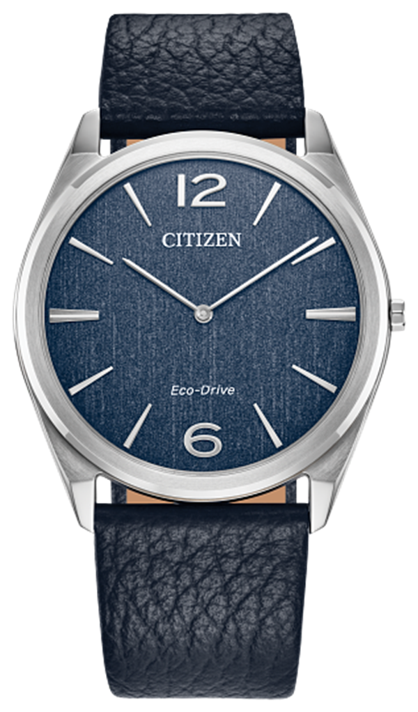 Citizen Blue Leather & Stainless Steel Watch