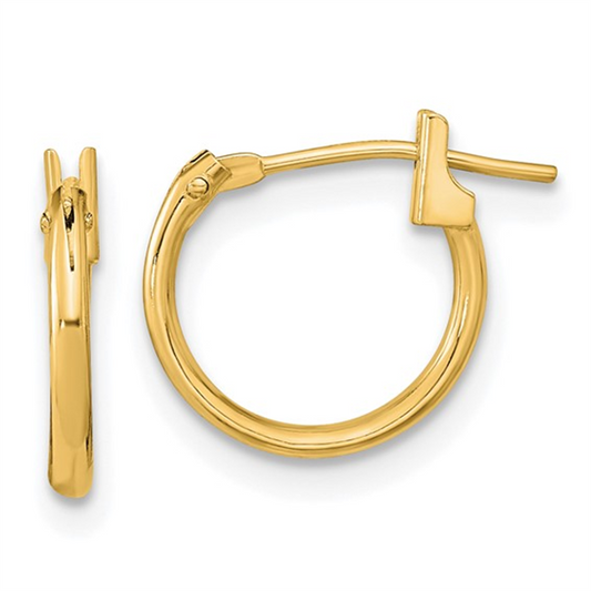 14K Huggie Hoop Earrings