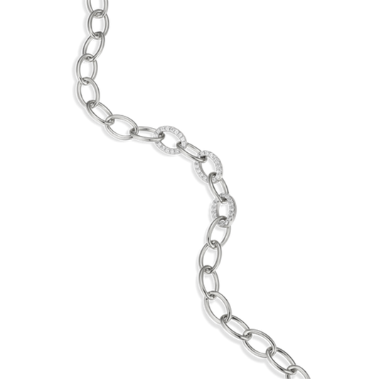 Pave Oval Link Lab Grown Diamond Bracelet