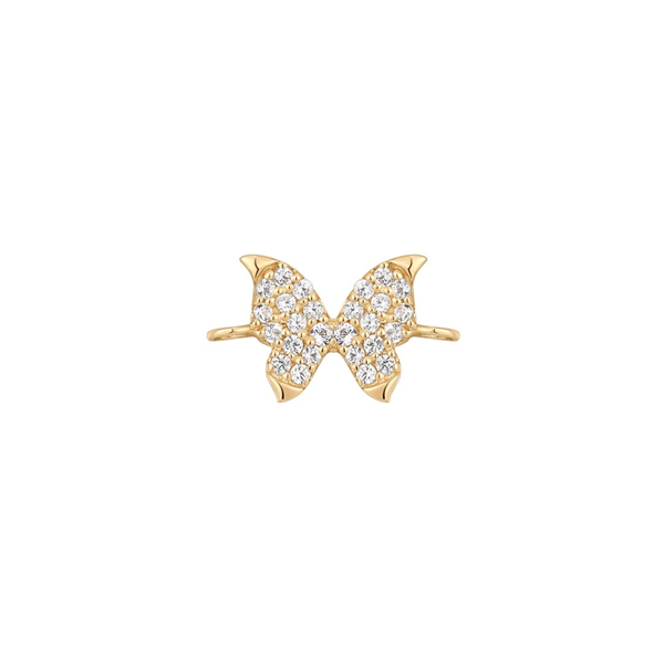 14K Sapphire Monarch Butterfly Double Bail Sparking Charm