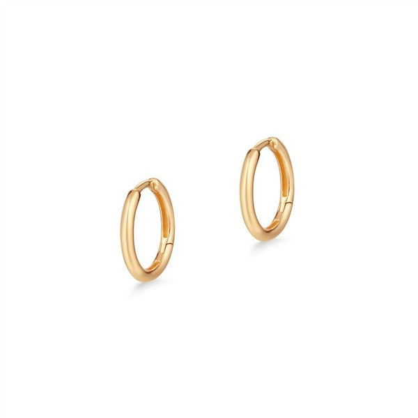 14K Yellow Gold Mini Huggie Hoop Earrings