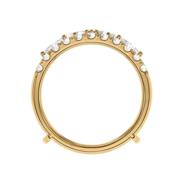 14K Crown Ring Jacket Diamond Wedding Band