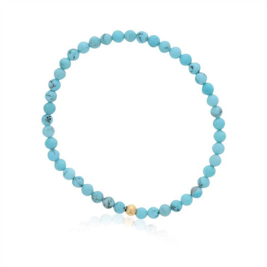 Gold Filled Blue Howlite Stretch Bracelet