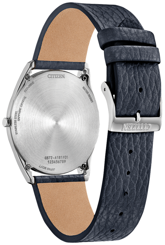 Citizen Blue Leather & Stainless Steel Watch