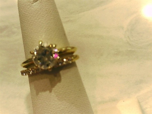 14K Prong-Set Thin Diamond Wedding Band