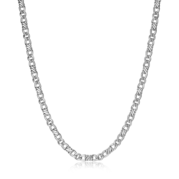 Sterling Silver Flat Curb Twisted 3+1 Italian Chain