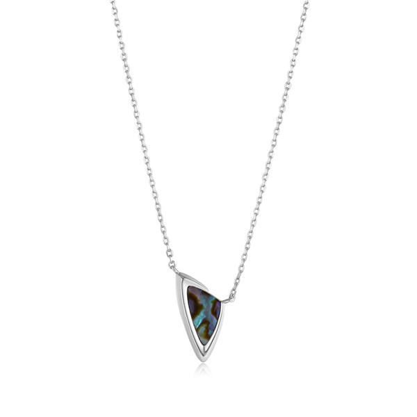 Sterling Silver Arrow Abalone Pendant Necklace