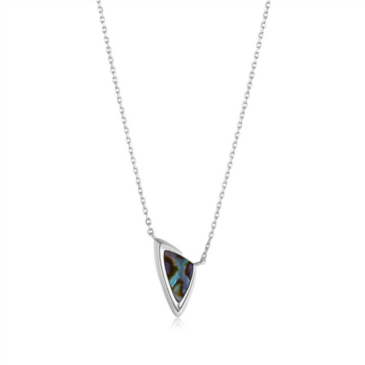 Sterling Silver Arrow Abalone Pendant Necklace
