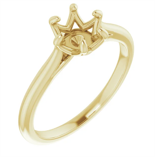 14 Karat Yellow Solitaire Ring Semi-Mount