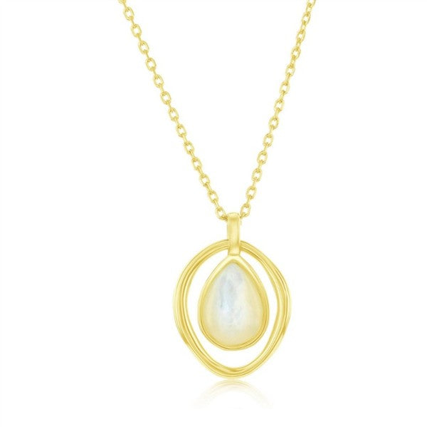14K Gold Plated Mother of Pearl Necklace