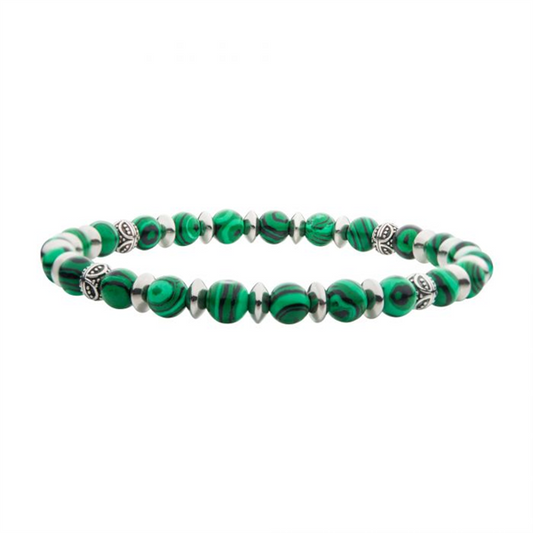 Malachite Bead Bracelet