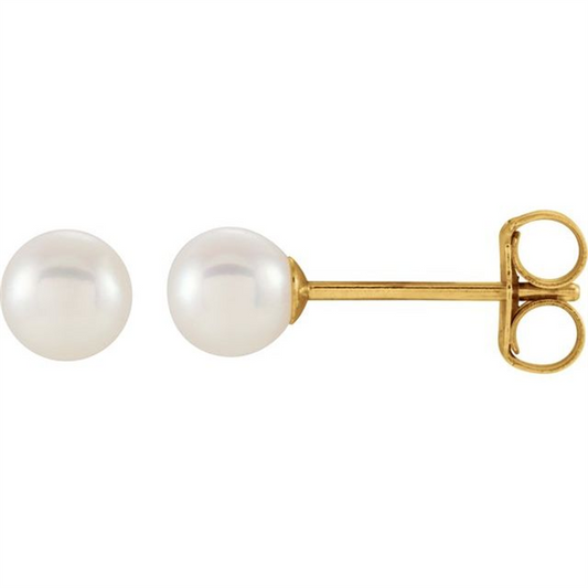 14K 4mm Pearl Stud Earrings