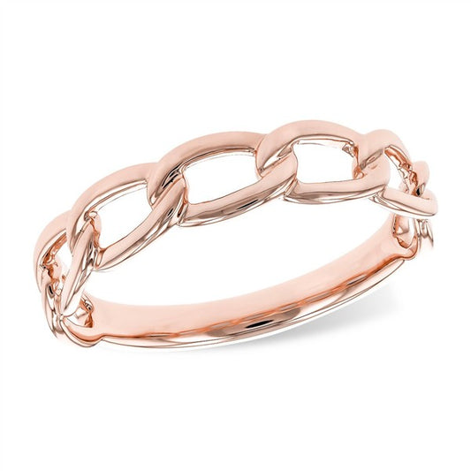 14 Karat Rose Gold Polished Links Fashion Band