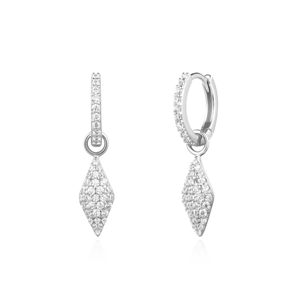 Sterling Silver Pave Sparkle Earrings