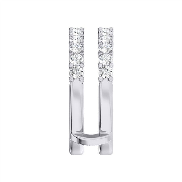14K 1.02ctw Straight Diamond Ring Guard Band