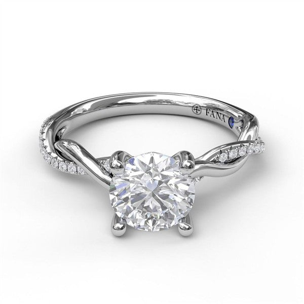 14K Diamond Twist Semi-Mount Engagement Ring