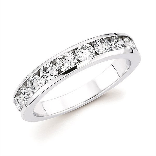 14K 1ctw Channel Set Diamond Wedding Band